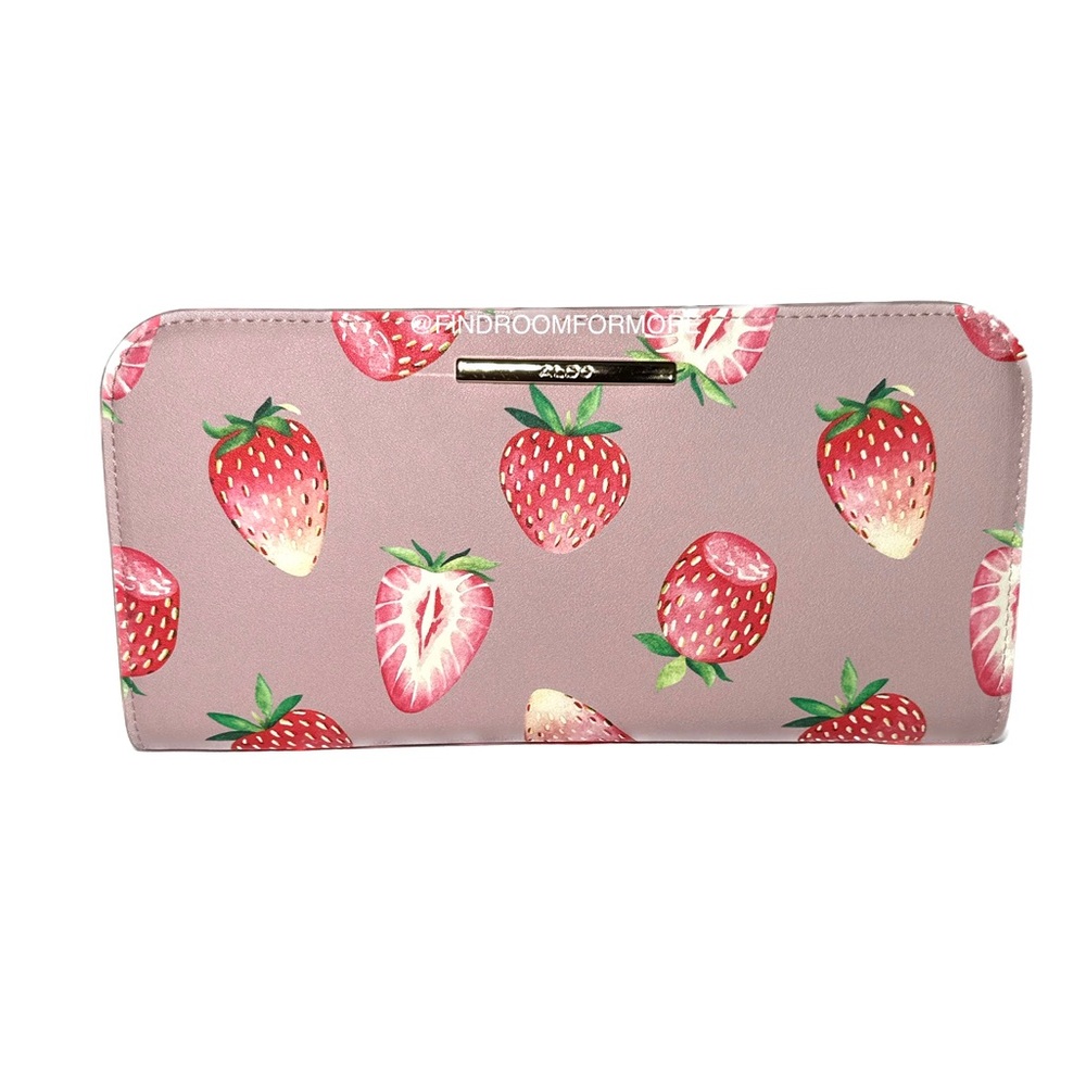 ALDO Strawberry Print Wallet w/ Charms